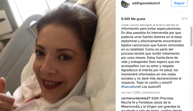 La actriz mexicana reveló en su cuenta de Instagram su padecimiento. 