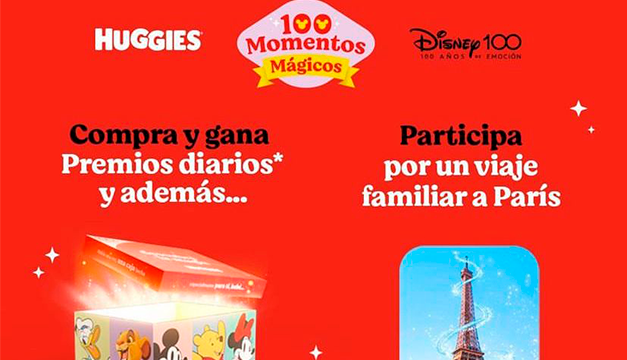 Huggies se une a la celebración de los 100 años de Disney  con activaciones mágicas
